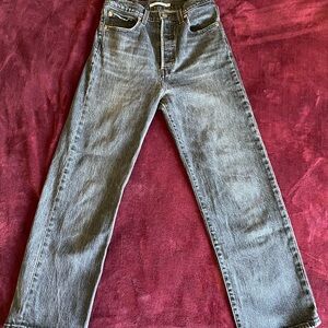 Levi’s Ribcage Straight Ankle Women's Jeans Black Size 27 Style # 726930132